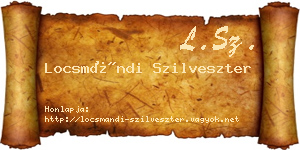 Locsmándi Szilveszter névjegykártya